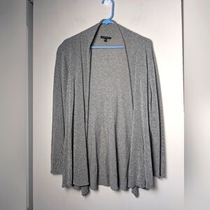 Eileen Fisher cardigan gray viscos nylon open front light weight sweater sz L